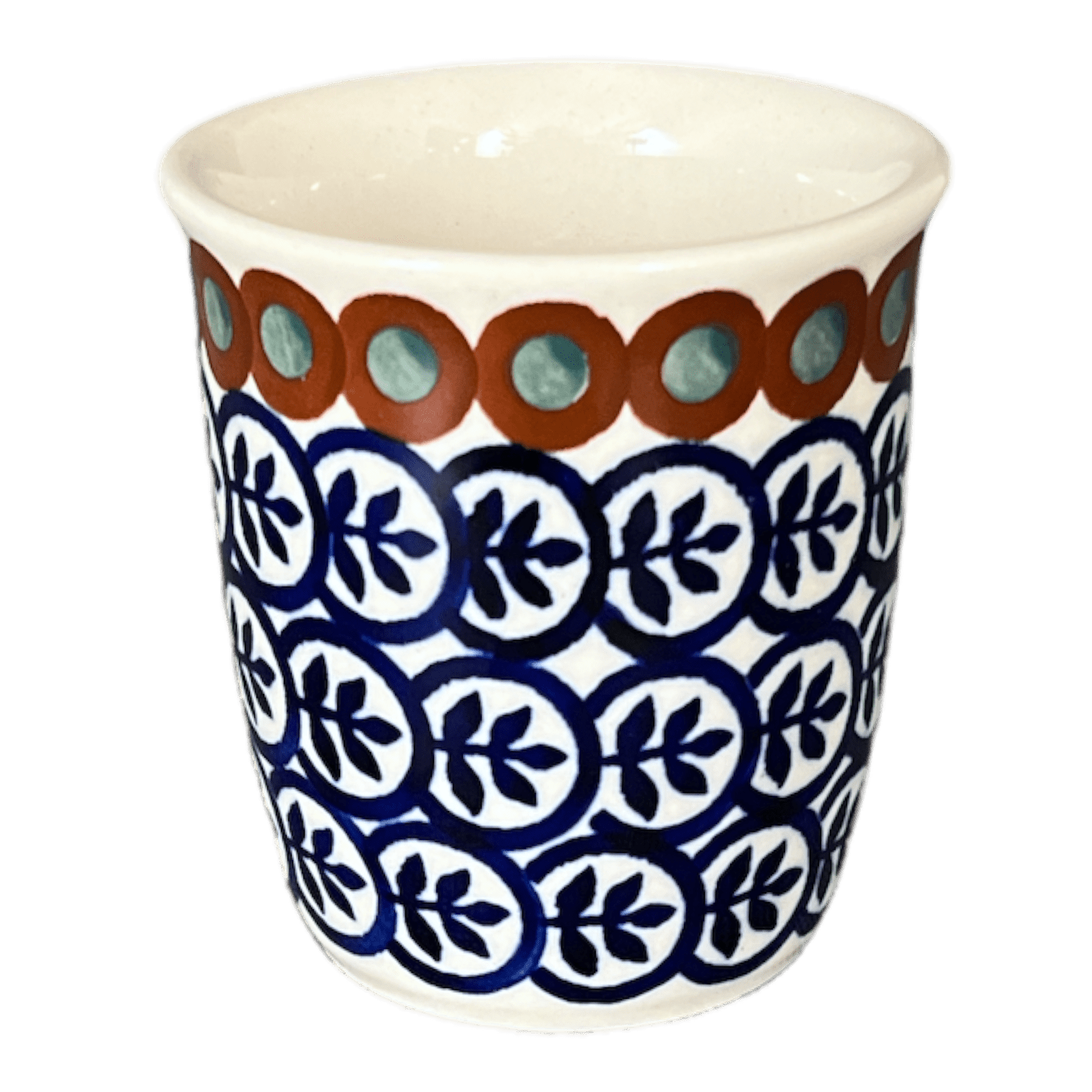 Polish Pottery - Wine Cup/Q tip Holder - Olive Garden - The Polish