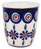Polish Pottery Wine Cup/Q-Tip Holder (Floral Peacock) | K100T-54KK at PolishPotteryOutlet.com