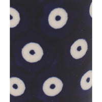 A picture of a Polish Pottery Wine Cup/Q-Tip Holder (Dot to Dot) | K100T-70A as shown at PolishPotteryOutlet.com/products/wine-cup-q-tip-holder-dot-to-dot-k100t-70a