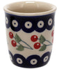 Polish Pottery Wine Cup/Q-Tip Holder (Cherry Dot) | K100T-70WI at PolishPotteryOutlet.com