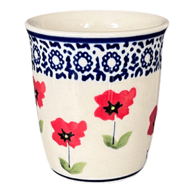 Polish Pottery Wine Cup/Q-Tip Holder (Poppy Garden) | K100T-EJ01 Additional Image at PolishPotteryOutlet.com