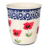Polish Pottery Wine Cup/Q-Tip Holder (Poppy Garden) | K100T-EJ01 at PolishPotteryOutlet.com
