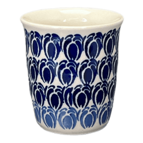 Polish Pottery Wine Cup/Q-Tip Holder (Tulip Blues) | K100T-GP16 Additional Image at PolishPotteryOutlet.com