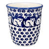 Polish Pottery Wine Cup/Q-Tip Holder (Kitty Cat Path) | K100T-KOT6 at PolishPotteryOutlet.com
