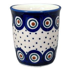 Polish Pottery Wine Cup/Q-Tip Holder (Peacock Dot) | K100U-54K Additional Image at PolishPotteryOutlet.com