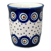 Polish Pottery Wine Cup/Q-Tip Holder (Peacock Dot) | K100U-54K at PolishPotteryOutlet.com