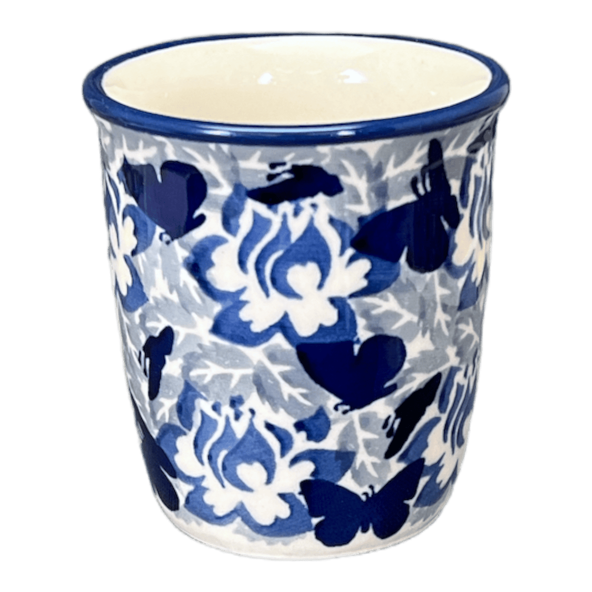 Cup, Wine Cup, 4 oz in "Dusty Blue Butterflies" by Manufaktura | K100U-AS56