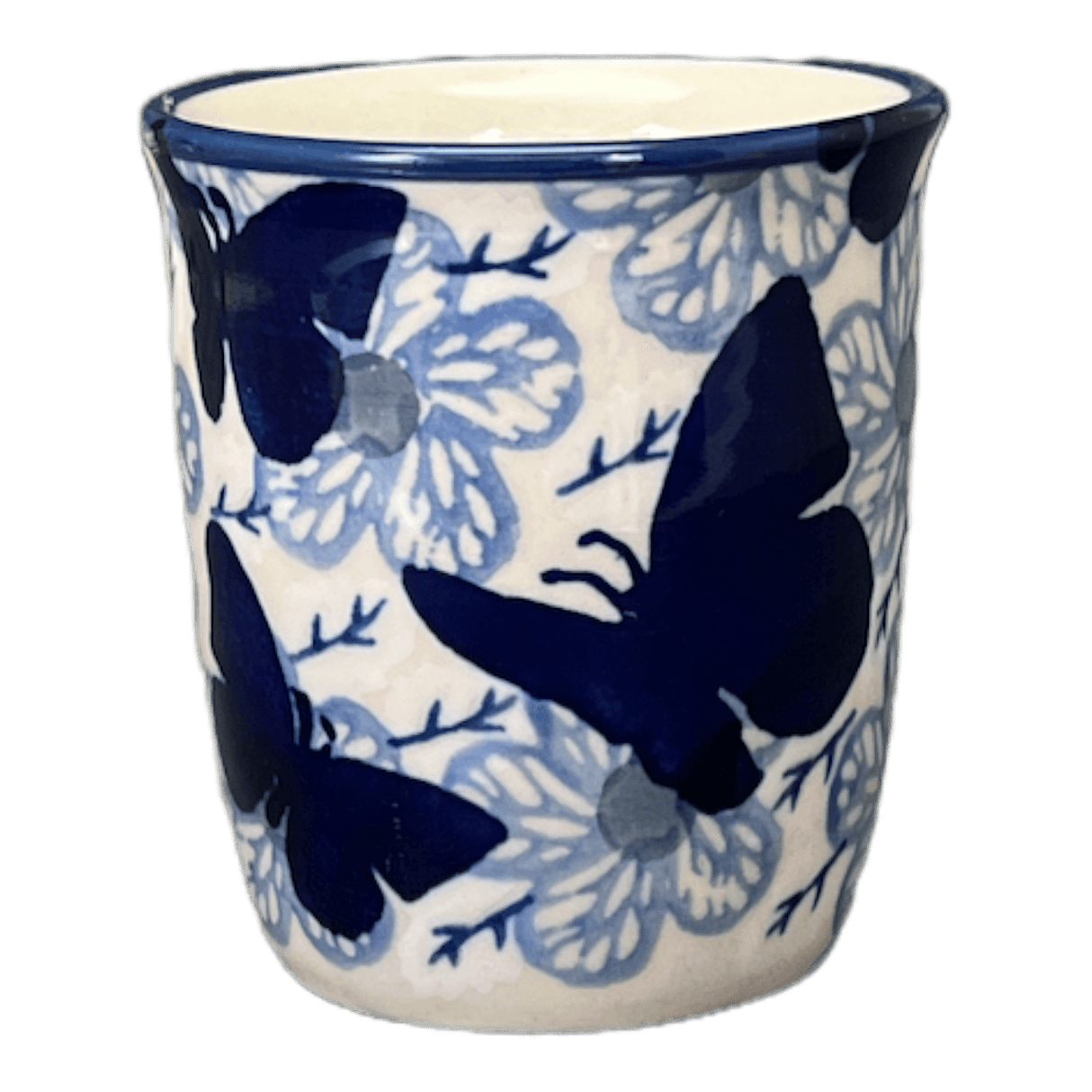 Cup, Wine Cup, 4 oz in "Blue Butterfly" by Manufaktura | K100U-AS58