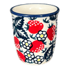 Polish Pottery Wine Cup/Q-Tip Holder (Strawberry Fields) | K100U-AS59 at PolishPotteryOutlet.com