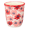 Polish Pottery Wine Cup/Q-Tip Holder (Scarlet Daisy) | K100U-AS73 at PolishPotteryOutlet.com