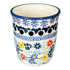 Polish Pottery Wine Cup/Q-Tip Holder (Floral Swirl) | K100U-BL01 at PolishPotteryOutlet.com