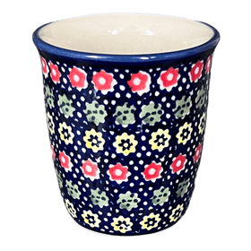 Polish Pottery Wine Cup/Q-Tip Holder (Rings of Flowers) | K100U-DH17 Additional Image at PolishPotteryOutlet.com