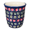 Polish Pottery Wine Cup/Q-Tip Holder (Rings of Flowers) | K100U-DH17 at PolishPotteryOutlet.com