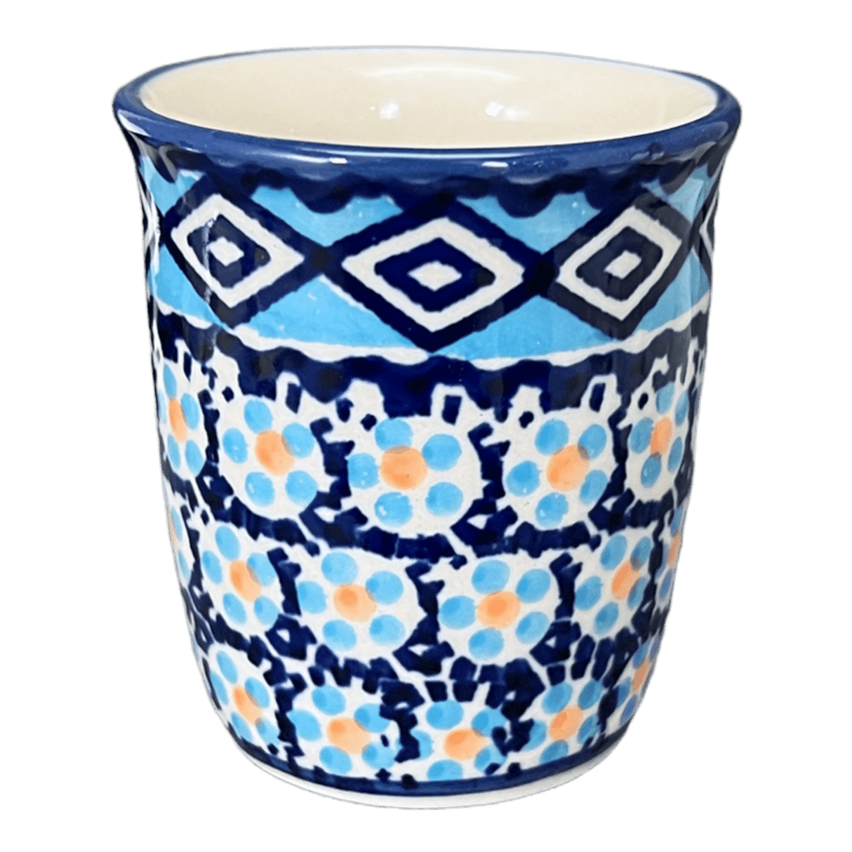 Cup, Wine Cup, 4 oz in "Blue Diamond" by Manufaktura | K100U-DHR