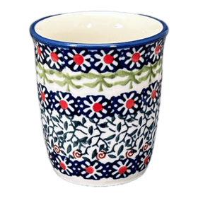 Polish Pottery Wine Cup/Q-Tip Holder (Daisy Rings) | K100U-GP13 Additional Image at PolishPotteryOutlet.com