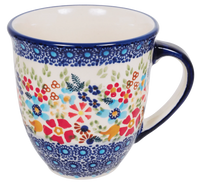 A picture of a Polish Pottery The Large Mars Mug (Festive Flowers) | K106S-IZ16 as shown at PolishPotteryOutlet.com/products/the-large-mars-mug-festive-flowers