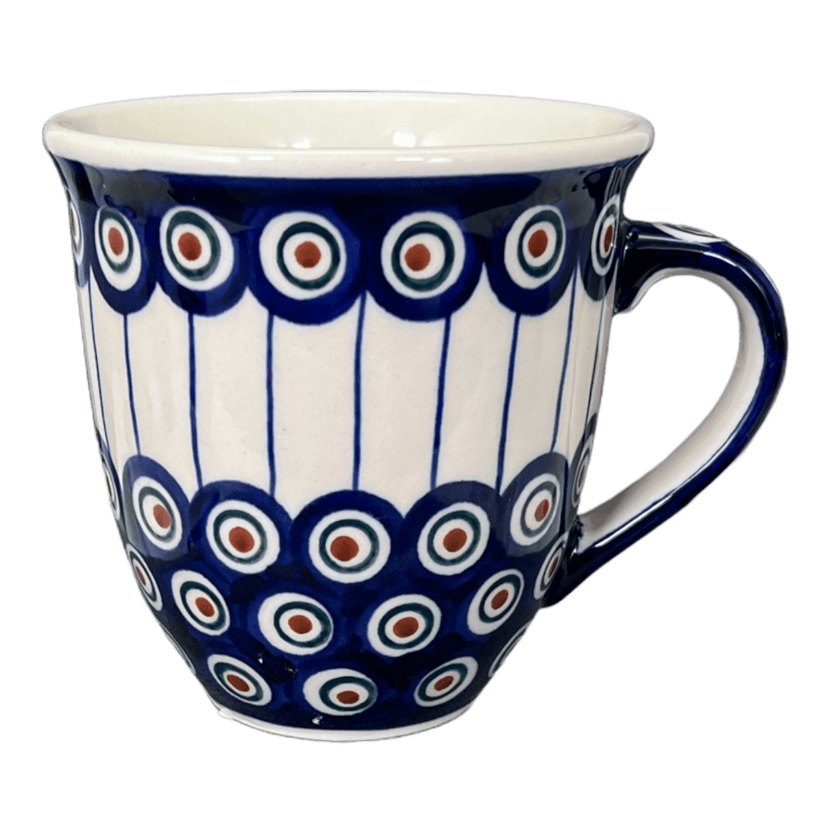 Mug, Mars Mug, 16 oz Large in "Peacock in Line" by Manufaktura | K106T-54A