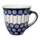Mug, Mars Mug, 16 oz Large in "Peacock in Line" by Manufaktura | K106T-54A