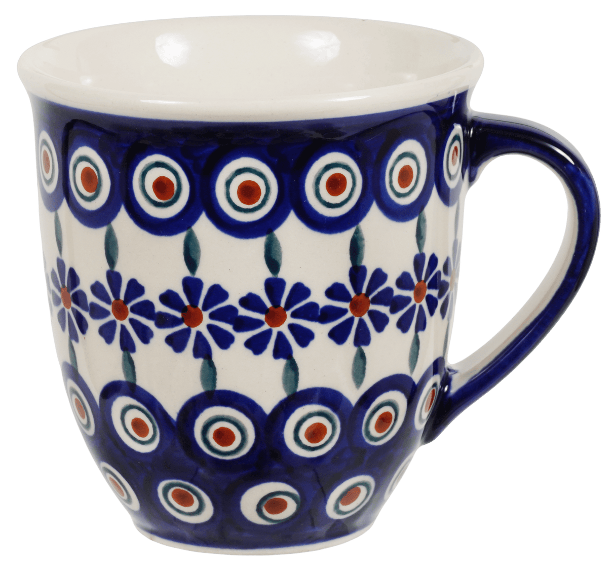 Mug, Mars Mug, 16 oz Large in "Floral Peacock" by Manufaktura | K106T-54KK