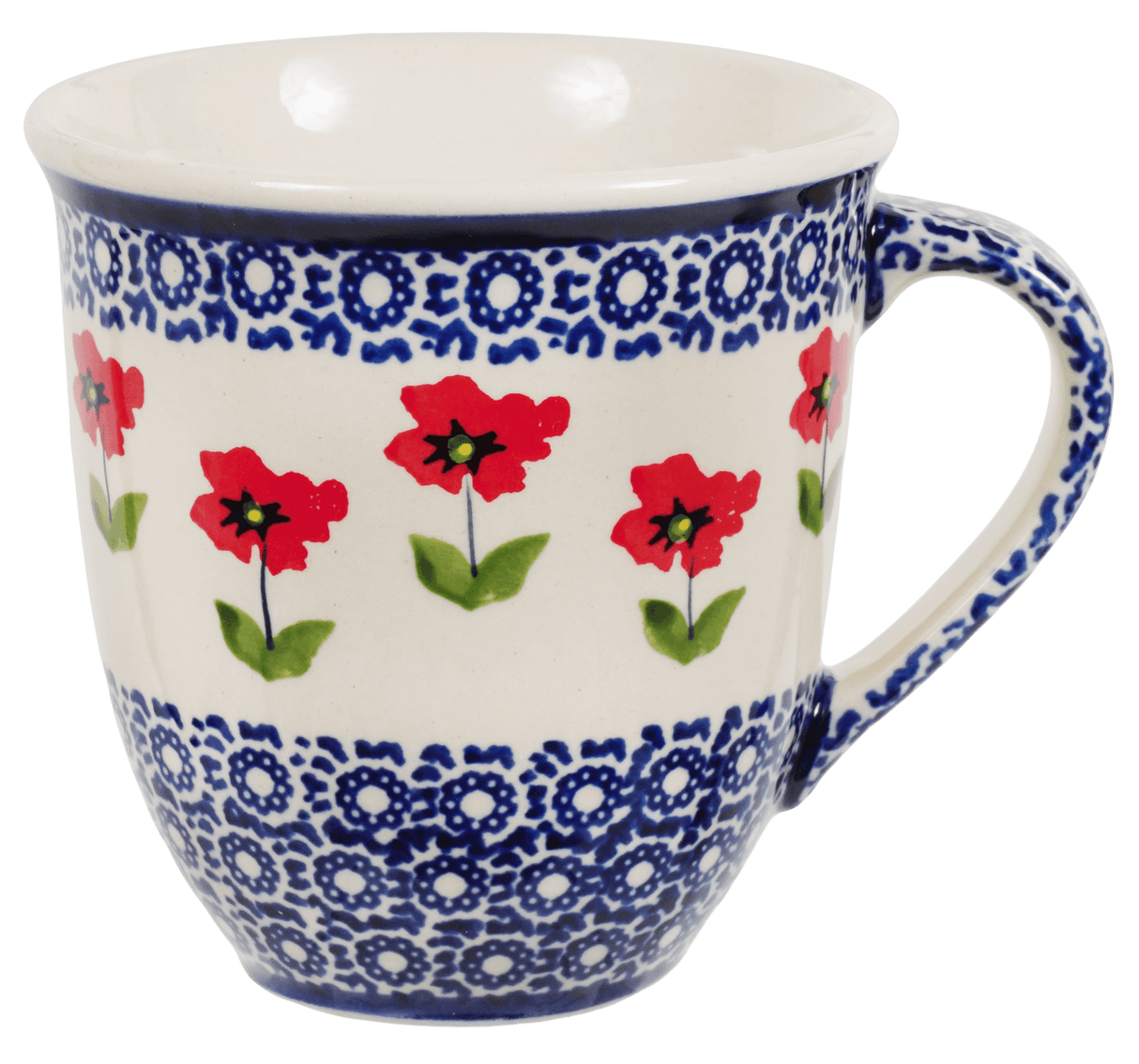 Mug, Mars Mug, 16 oz Large in "Poppy Garden" by Manufaktura | K106T-EJ01