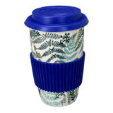 Mug, Travel, 14 oz in "Scattered Ferns" by Manufaktura | K115S-GZ39