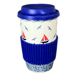 Mug, Travel, 14 oz in "Smooth Seas" by Manufaktura | K115T-DPML