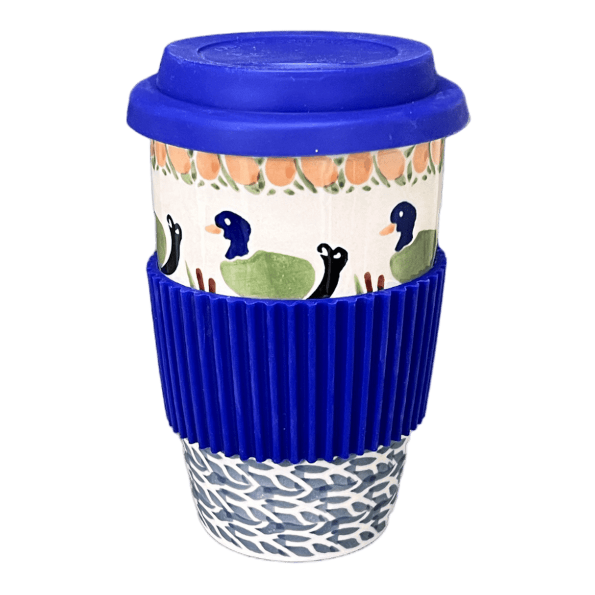 Mug, Travel, 14 oz in "Ducks in a Row" by Manufaktura | K115U-P323