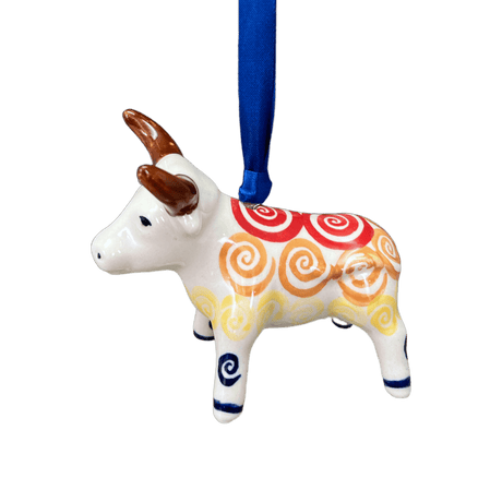 Ornament, Bull in "Psychedelic Swirl" by Manufaktura | K167M-CMZK