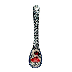 Polish Pottery 5" Sugar Spoon (Poppy Paradise) | L001S-PD01 Additional Image at PolishPotteryOutlet.com