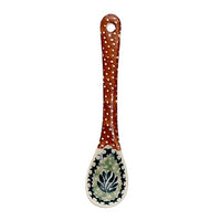 A picture of a Polish Pottery Sugar Spoon (Jungle Flora) | L001T-DPZG as shown at PolishPotteryOutlet.com/products/sugar-spoon-jungle-fever