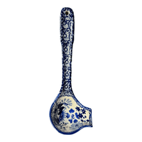A picture of a Polish Pottery Gravy Ladle (Blue Life) | L015S-EO39 as shown at PolishPotteryOutlet.com/products/gravy-ladle-blue-life-l015s-eo39