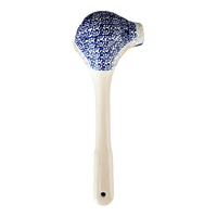 A picture of a Polish Pottery Gravy Ladle (Brilliant Wreath) | L015S-WK78 as shown at PolishPotteryOutlet.com/products/gravy-ladle-brilliant-wreath-l015s-wk78