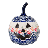 Luminary, Pumpkin, Small, 5.5" in "Flower Power" by Manufaktura | L021T-JS14