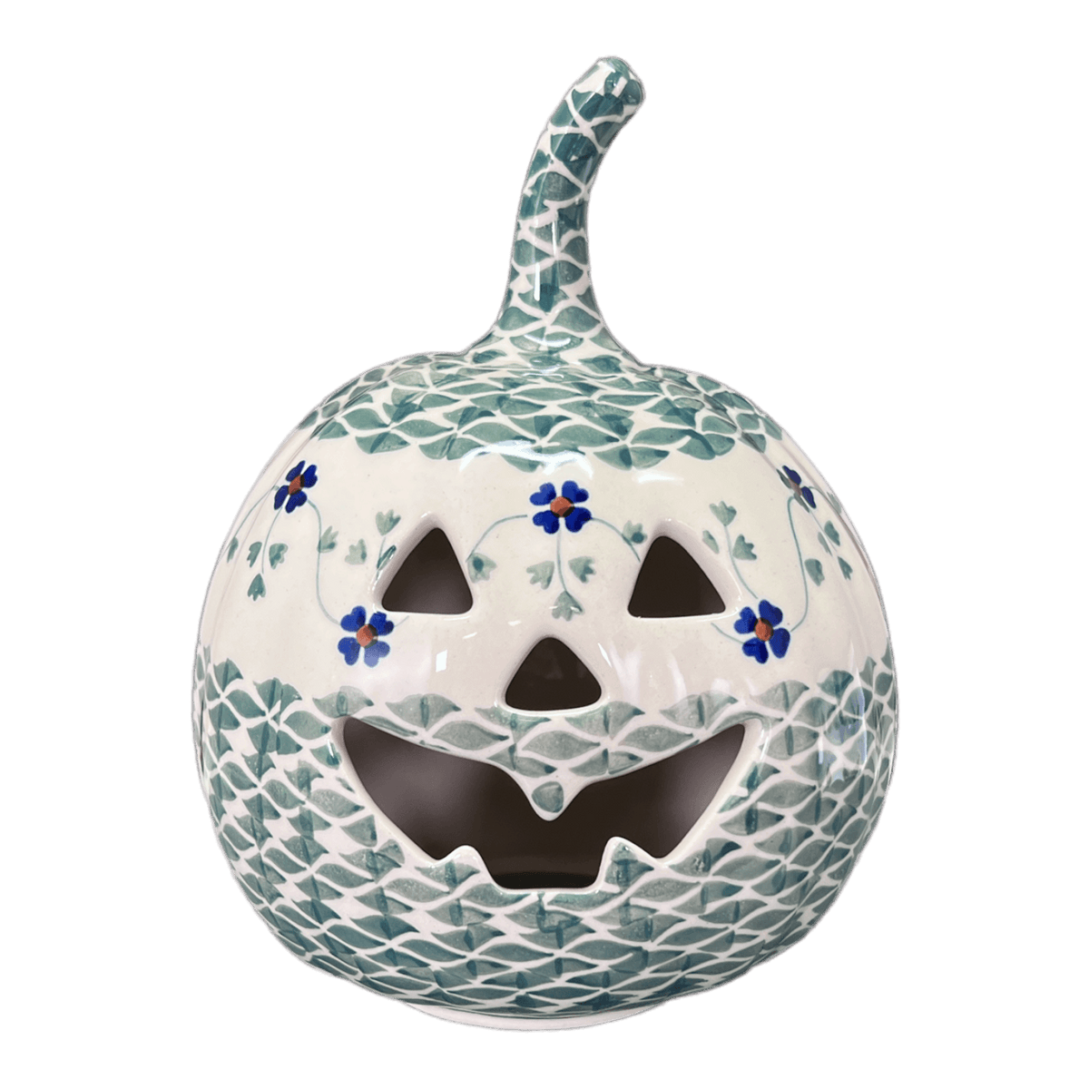 Luminary, Pumpkin, Small, 5.5" in "Woven Pansies" by Manufaktura | L021T-RV