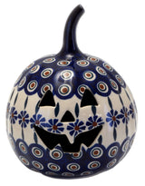 Luminary, Pumpkin, Small, 5.5" in "Floral Peacock" by Manufaktura | L021T-54KK