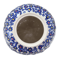 A picture of a Polish Pottery Large Pumpkin (Field of Daisies) | L022S-S001 as shown at PolishPotteryOutlet.com/products/large-pumpkin-s001-l022s-s001
