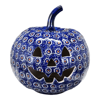 A picture of a Polish Pottery Large Pumpkin (Bonbons) | L022T-2 as shown at PolishPotteryOutlet.com/products/large-pumpkin-2-l022t-2