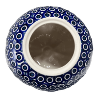 A picture of a Polish Pottery Large Pumpkin (Eyes Wide Open) | L022T-58 as shown at PolishPotteryOutlet.com/products/large-pumpkin-eyes-wide-open-l022t-58