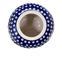 A picture of a Polish Pottery Large Pumpkin (Dot to Dot) | L022T-70A as shown at PolishPotteryOutlet.com/products/large-pumpkin-dot-to-dot-l022t-70a