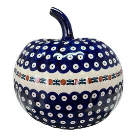 Polish Pottery Large Pumpkin (Mosquito) | L022T-70 Additional Image at PolishPotteryOutlet.com