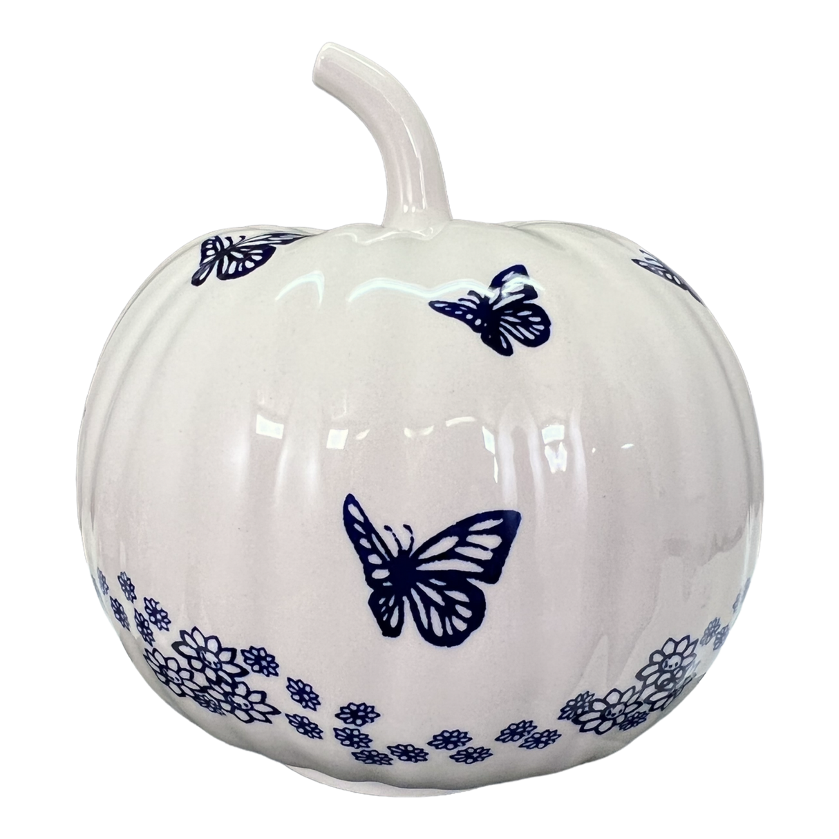 Figurine, Pumpkin, Large, 9.5" in "Butterfly Garden" by Manufaktura | L022T-MOT1