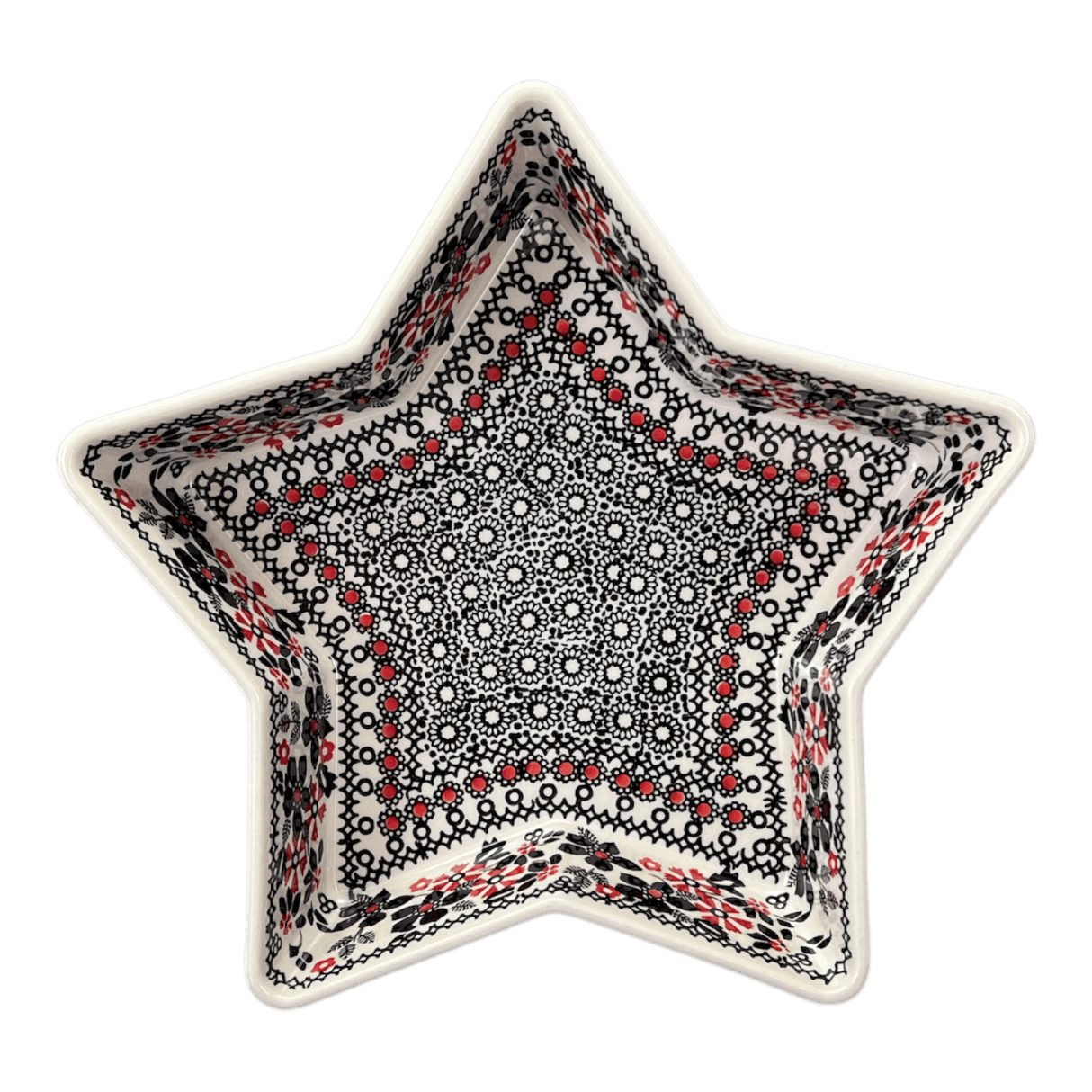 Baker, Star-Shaped, 10" in "Duet in Black & Red" by Manufaktura | M045S-DPCC