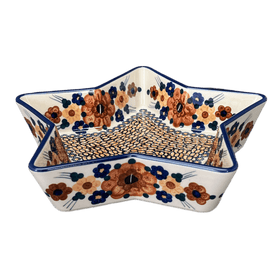 Polish Pottery Star-Shaped Baker (Bouquet in a Basket) | M045S-JZK Additional Image at PolishPotteryOutlet.com