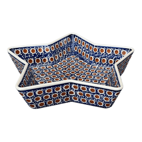Polish Pottery Star-Shaped Baker (Chocolate Drop) | M045T-55 Additional Image at PolishPotteryOutlet.com