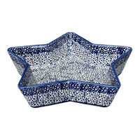 A picture of a Polish Pottery Star-Shaped Baker (Sea Foam) | M045T-MAGM as shown at PolishPotteryOutlet.com/products/star-shaped-bowl-baker-sea-foam-m045t-magm