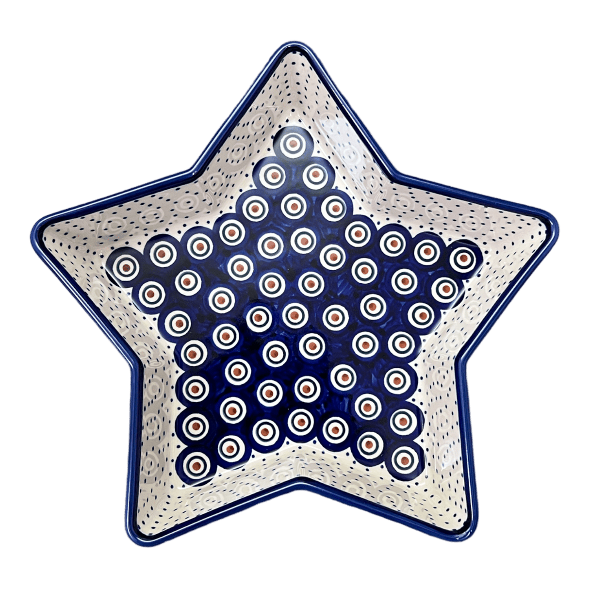 Baker, Star-Shaped, 10" in "Peacock Dot" by Manufaktura | M045U-54K