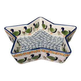 Polish Pottery Star-Shaped Baker (Ducks in a Row) | M045U-P323 Additional Image at PolishPotteryOutlet.com