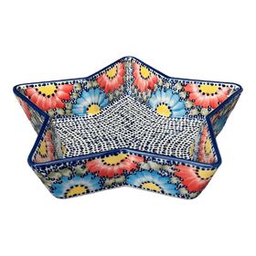 Polish Pottery Star-Shaped Bowl/Baker (Fiesta) | M045U-U1 Additional Image at PolishPotteryOutlet.com