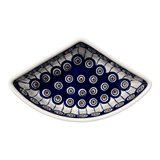 Bowl, Wedge-Shaped, 5" x 8.5" in "Peacock in Line" by Manufaktura | M048T-54A