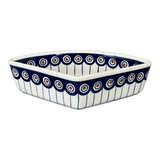 Bowl, Wedge-Shaped, 5" x 8.5" in "Peacock in Line" by Manufaktura | M048T-54A